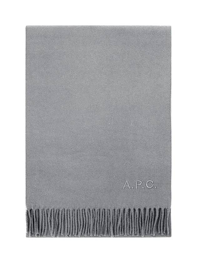 Ambroise Embroidered Muffler Grey - A.P.C. - BALAAN 2