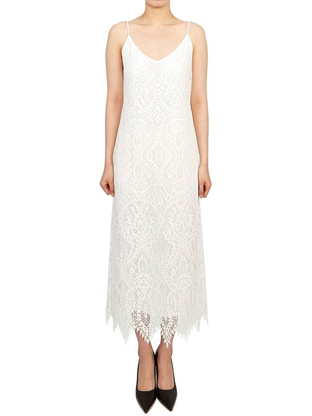 omen's V-Neck Sleeveless Long Dress White - VANESSA BRUNO - BALAAN 2