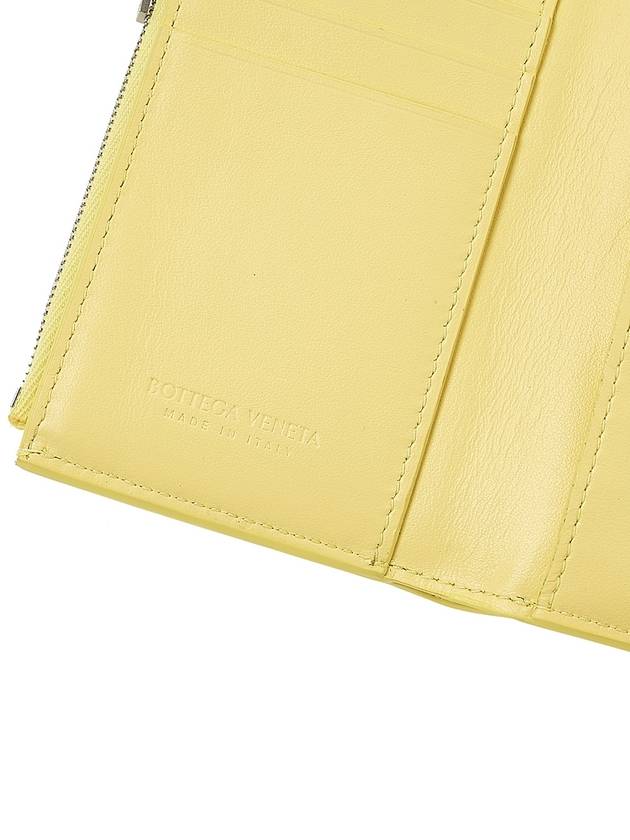 Intrecciato Tri-Fold Zip Half Wallet Yellow - BOTTEGA VENETA - BALAAN 9