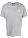 Face Logo Crew Neck Short Sleeve T-Shirt Grey - ACNE STUDIOS - BALAAN 1