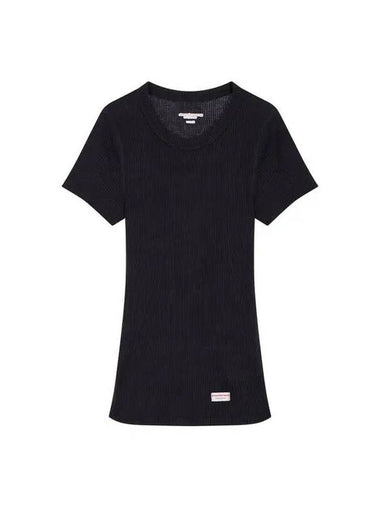 Ribbed cotton short sleeve t shirt black 270357 - ALEXANDER WANG - BALAAN 1