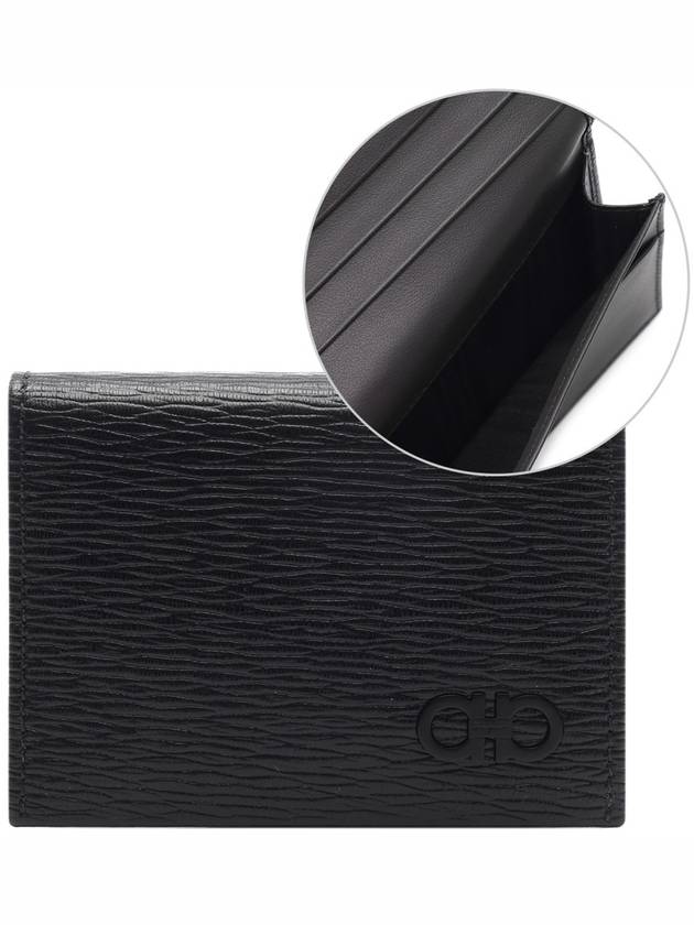 Men's Gancini Card Wallet Black - SALVATORE FERRAGAMO - BALAAN 2