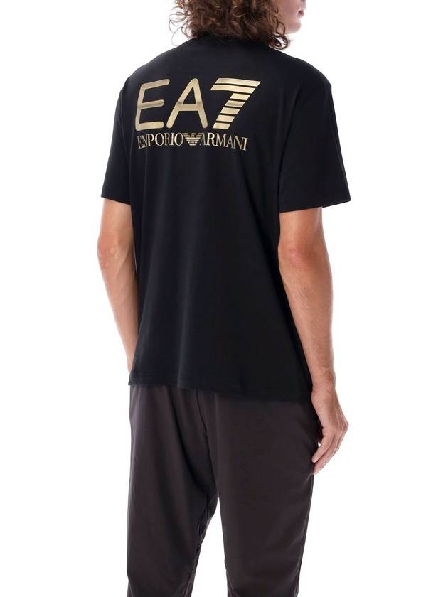 Logo series crew neck cotton short sleeve t shirt black - EMPORIO ARMANI - BALAAN 3