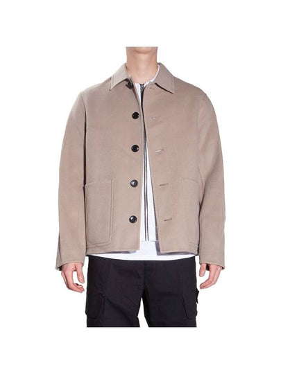 Double Face Wool Cashmere Jacket Beige - AMI - BALAAN 2