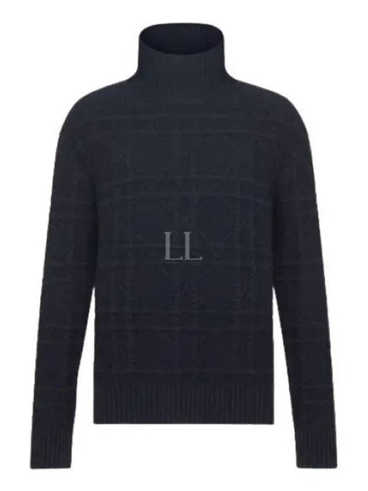 Cashmere Logo Knit Turtleneck Navy - DIOR - BALAAN 2