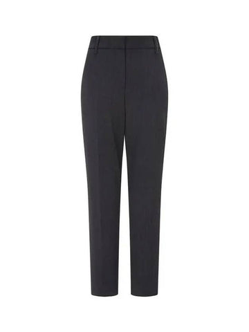 Women s Wool Blend Criss Pants Charcoal 270986 - BRUNELLO CUCINELLI - BALAAN 1