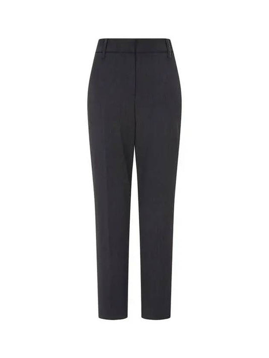 Women s Wool Blend Criss Pants Charcoal 270986 - BRUNELLO CUCINELLI - BALAAN 1