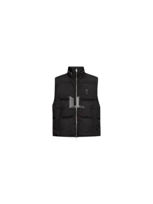 De Coeur Zip-Up Padded Vest Black - AMI - BALAAN 2