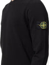 Wappen Patch Crew Neck Knit Top Black - STONE ISLAND - BALAAN 6