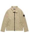 Tela Mock Neck Zip-up Jacket Beige - STONE ISLAND - BALAAN 2