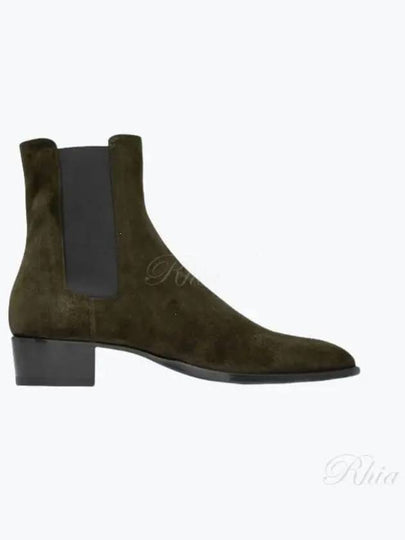 Wyatt Suede Chelsea Boots Sable Brun - SAINT LAURENT - BALAAN 2