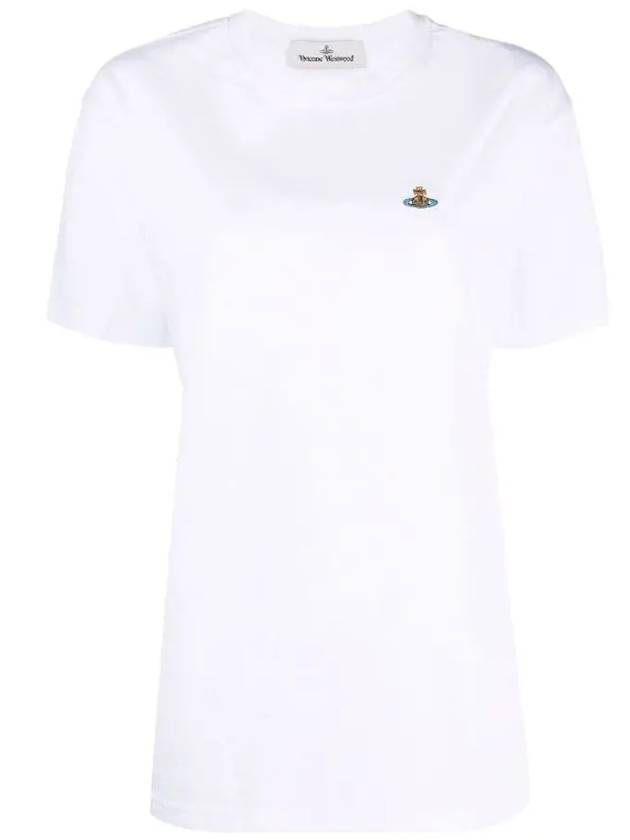 Chest ORB Logo Short Sleeve T-Shirt White - VIVIENNE WESTWOOD - BALAAN 2