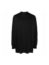 Logo Patch Mock Neck Loose Fit Long Sleeve T-Shirt Black - Y-3 - BALAAN 1