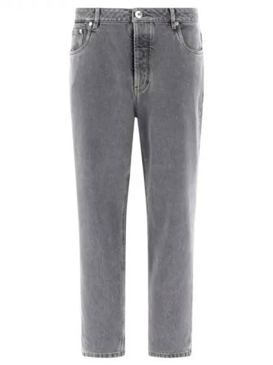 Straight Fit Five Pocket Jeans Grey - BRUNELLO CUCINELLI - BALAAN 2