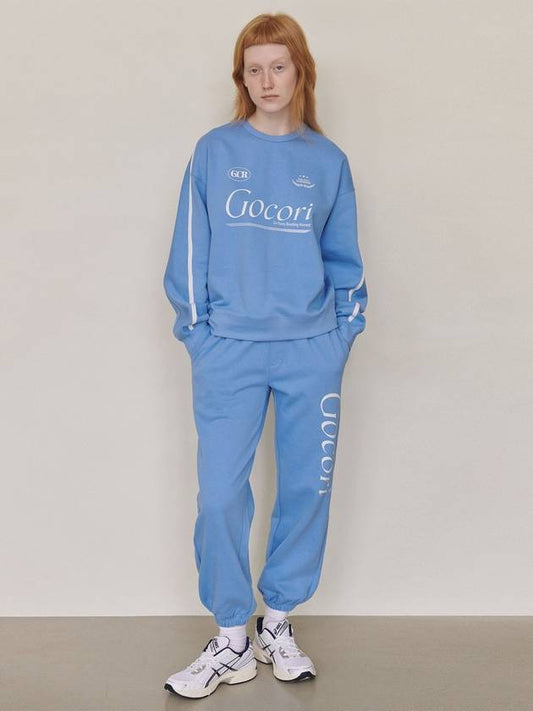 BREATHING MOMENT SWEAT PANTS SKY BLUE Sweatpants Jogger Pants - GOCORI - BALAAN 1