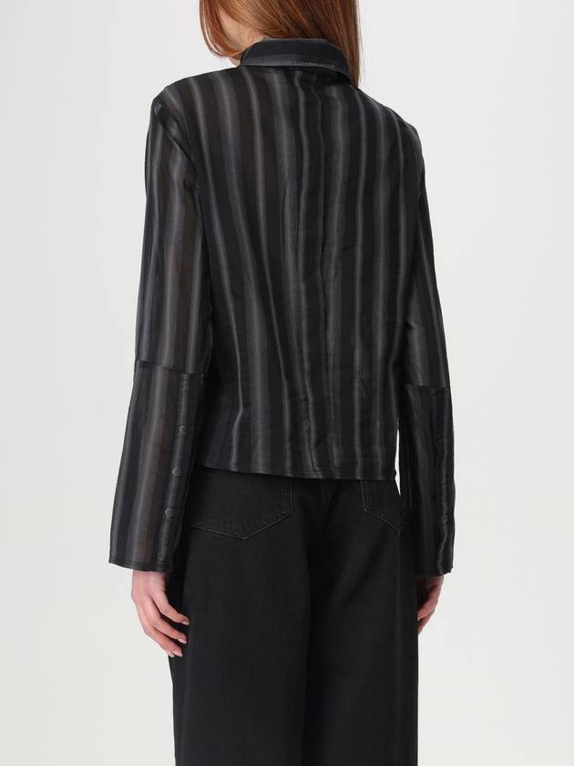 Auto Stripe Sheer Cotton Silk Shirt Black - OUR LEGACY - BALAAN 3