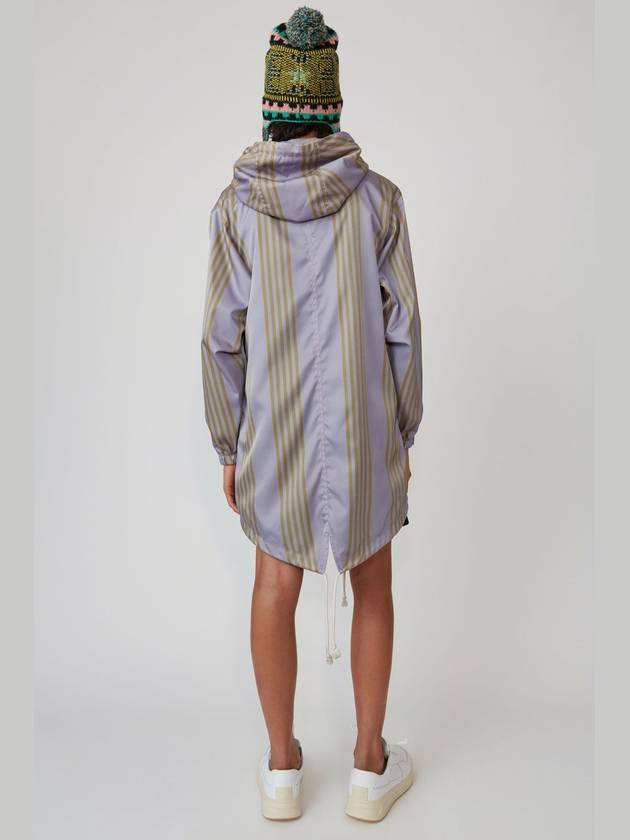 purple hooded fishtail parka - ACNE STUDIOS - BALAAN 4