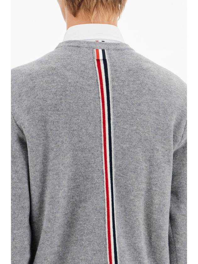 Arm Band Merino Wool Pique Knit Top Grey - THOM BROWNE - BALAAN 5