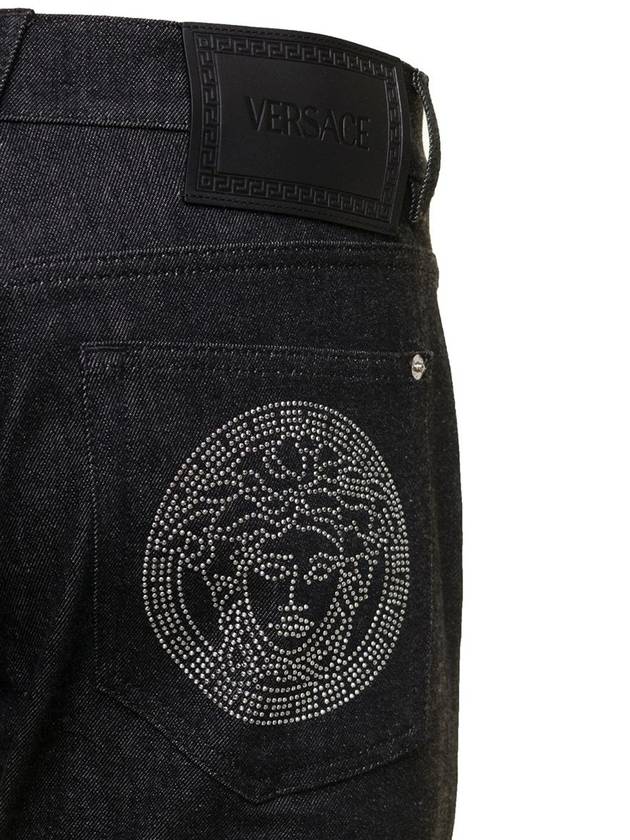 Men's Studded Medusa Jeans Black - VERSACE - BALAAN 3