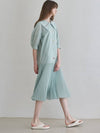 cape collar pleated dress_mint - MITTE - BALAAN 3