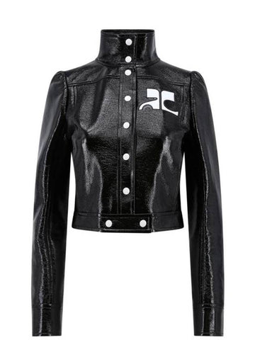 Reedition Vinyl Jacket Black - COURREGES - BALAAN 1