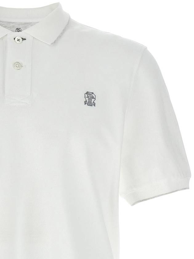 Brunello Cucinelli Logo Piqué Polo Shirt - BRUNELLO CUCINELLI - BALAAN 3