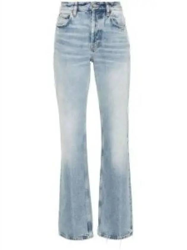 Low Rise Denim Straight Jeans Blue - SAINT LAURENT - BALAAN 2