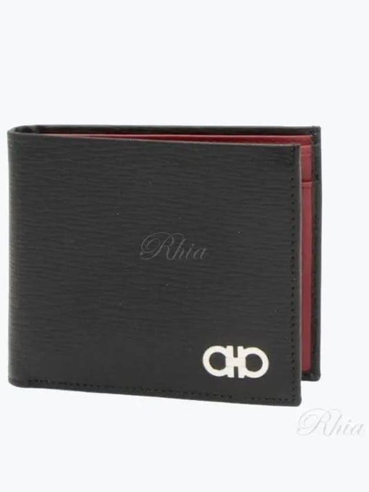 Gancini Half Wallet Black - SALVATORE FERRAGAMO - BALAAN 2