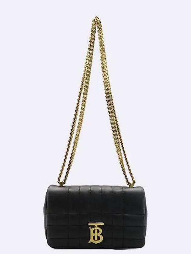 80594921 Black leather quilted TB Lola mini chain cross bag - BURBERRY - BALAAN 2