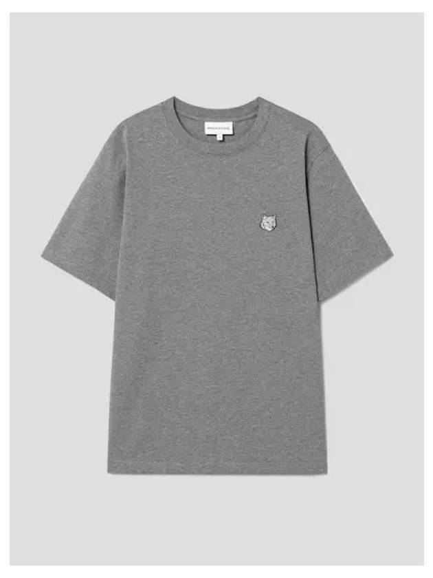 Men s Bold Foxhead Patch Comfort T Shirt Medium Gray Melange Domestic Product - MAISON KITSUNE - BALAAN 1