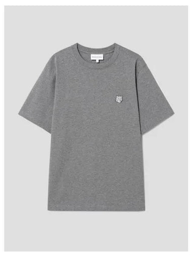 Men s Bold Foxhead Patch Comfort T Shirt Medium Gray Melange Domestic Product GM0024031300316 - MAISON KITSUNE - BALAAN 1