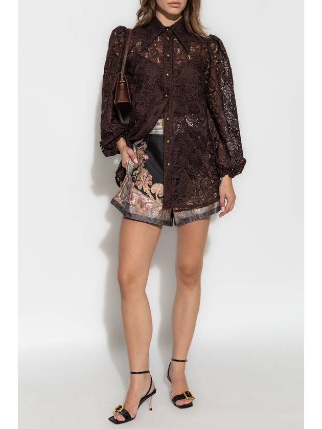 Zimmermann Lace Shirt, Women's, Brown - ZIMMERMANN - BALAAN 2