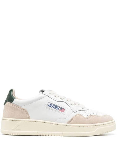 Medalist Leather Low-Top Sneakers Green White - AUTRY - BALAAN 1