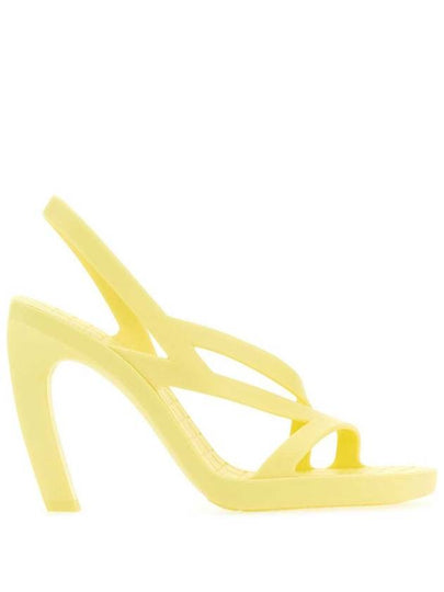 Women's Jimbo Rubber Slingback Sandals Heel Yellow - BOTTEGA VENETA - BALAAN 2