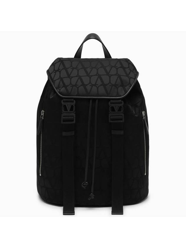 Toile Iconographe String Backpack Black - VALENTINO - BALAAN 2