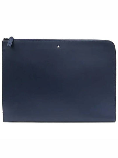 U0114519 Meisterst ck Navy Leather Zipup Clutch Bag - MONTBLANC - BALAAN 2