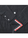 Men's Sustainable Classic Diagonal Wool Cardigan Dark Grey - THOM BROWNE - BALAAN 4