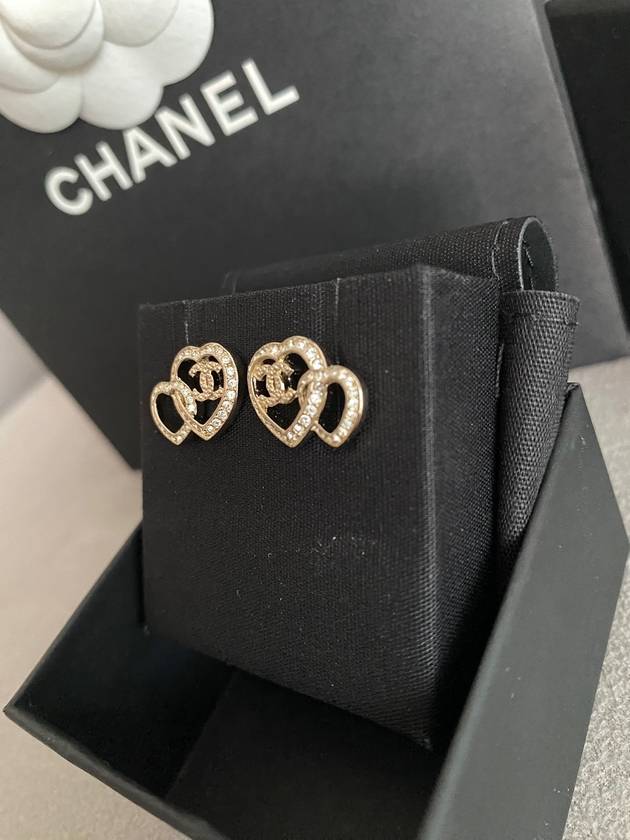 CC logo earrings heart earrings gold ABB666 - CHANEL - BALAAN 3