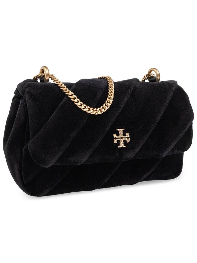 Tory Burch Velvet Shoulder Bag Kira Mini, Women's, Black - TORY BURCH - BALAAN 4