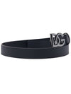 Logo Leather Belt Black - DOLCE&GABBANA - BALAAN 4