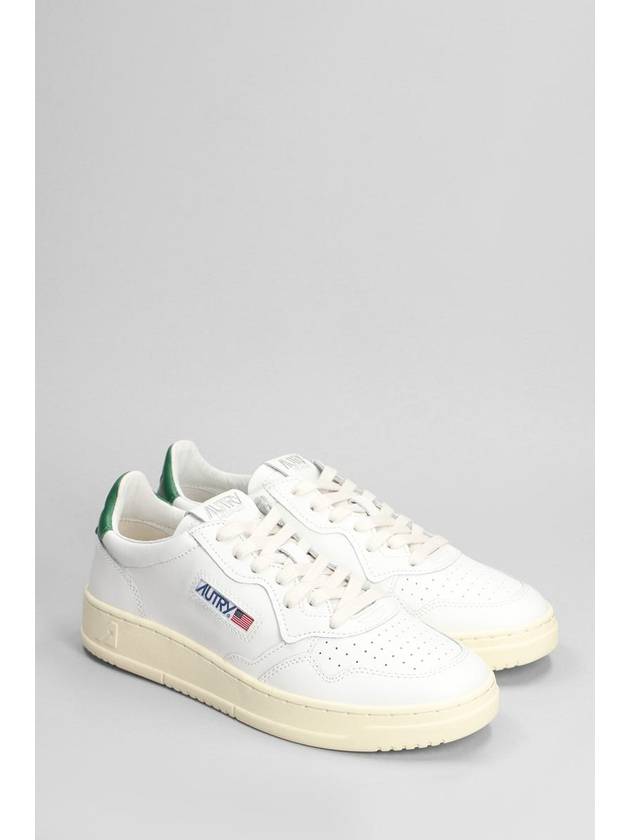 Medalist Green Tab Leather Low Top Sneakers White - AUTRY - BALAAN 3