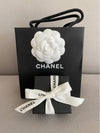 CC logo earring darling ribbons white champagne gold earrings ABE184 - CHANEL - BALAAN 10