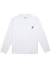 Cotton Back Logo Long Sleeve T-Shirt White - WOOYOUNGMI - BALAAN 1