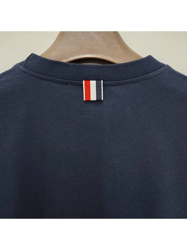 Hector Patch Short Sleeve T-Shirt Navy - THOM BROWNE - BALAAN 7