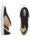 House Check Panel Leather Low Top Sneakers Black - BURBERRY - BALAAN 2