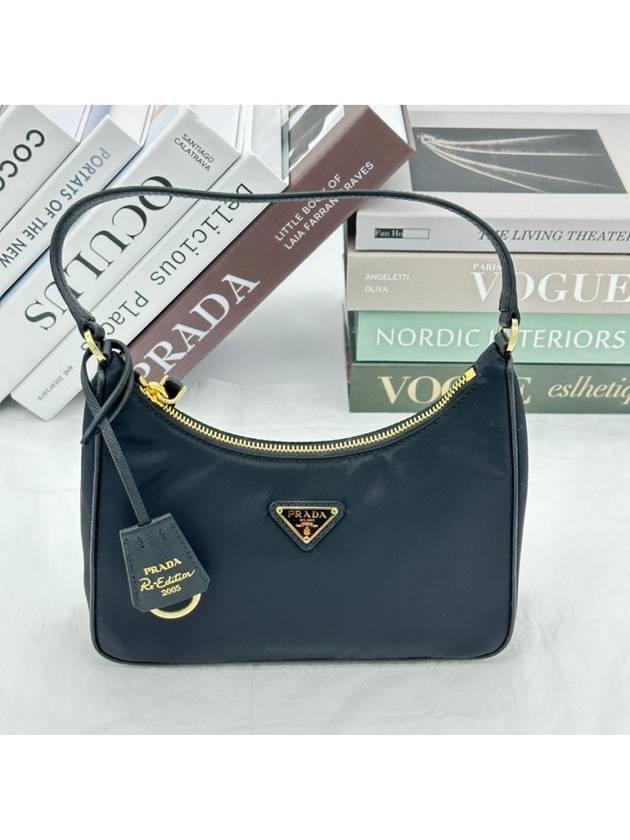 Re-Edition 2005 Saffiano Trimming Re-Nylon Shoulder Bag Black - PRADA - BALAAN 8