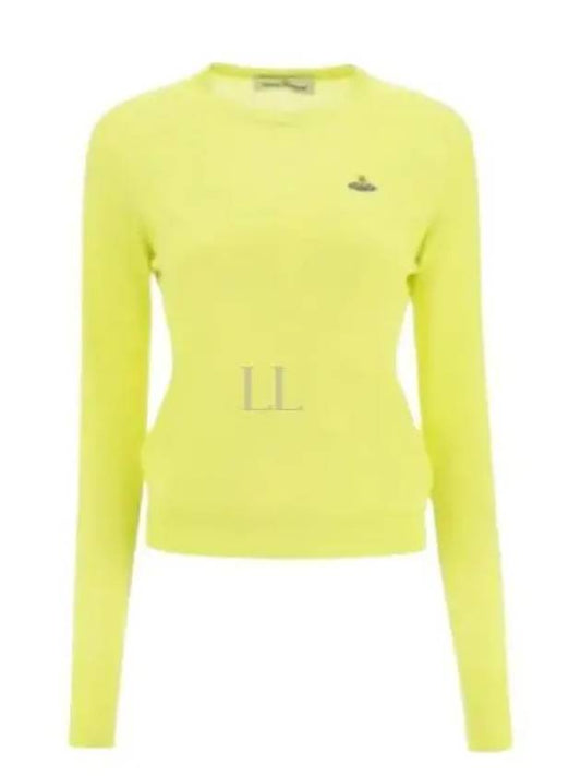 Women's Bea Jumper Logo Embroidered Knit Top Yellow - VIVIENNE WESTWOOD - BALAAN 2