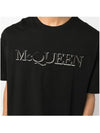 Girocolo Logo Short Sleeve T-Shirt Black - ALEXANDER MCQUEEN - BALAAN 6