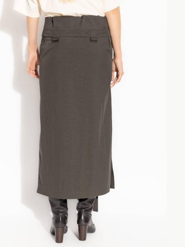 Strap WR Tumbled Cotton A Line Skirt Dark Coffee - LEMAIRE - BALAAN 5