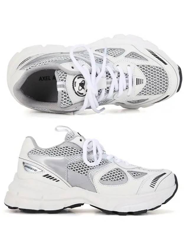 Marathon Runner Low Top Sneakers White Silver - AXEL ARIGATO - BALAAN 3